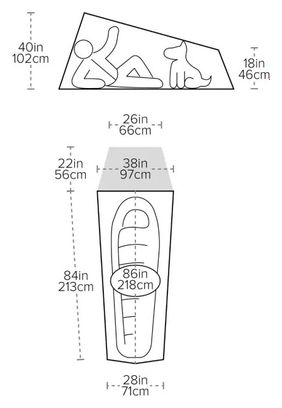 Big Agnes Fly Creek UL1 1-persoonstent grijs