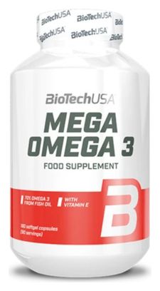 Compléments BioTechUSA Mega Omega 3 180 gélules