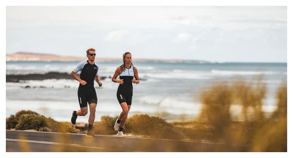 Traje triatlón Zone3 Lava Long Distance negro/blanco para hombre