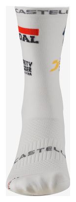 Calcetines Castelli Rosso Corsa Pro 18 Soudal Quickstep Blanco