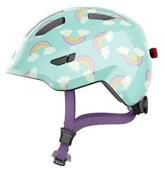 Abus Casque Vélo Smiley 3.0 Led - Bleu Arc-En-Ciel