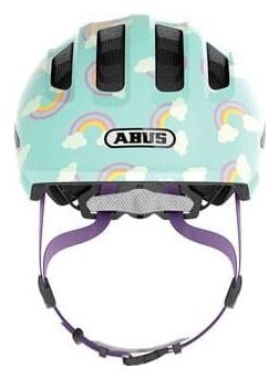 Abus Casque Vélo Smiley 3.0 Led - Bleu Arc-En-Ciel