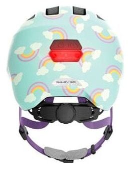 Abus Casque Vélo Smiley 3.0 Led - Bleu Arc-En-Ciel