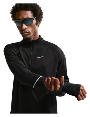Nike Miler heren-top met halve rits, zwart