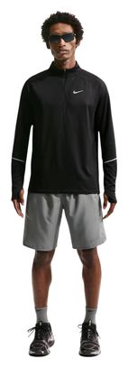 Nike Miler heren-top met halve rits, zwart
