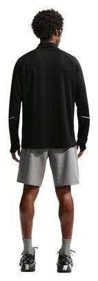 Nike Miler heren-top met halve rits, zwart