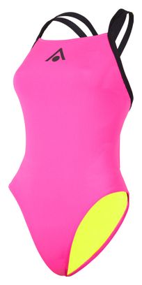 Aquasphere Essential Open Back Bright Pink / Schwarz Badeanzug
