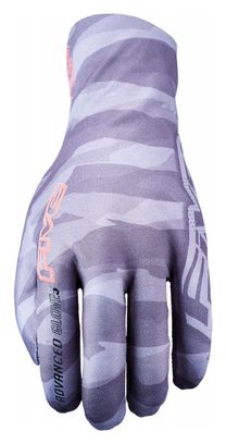 Vijf handschoenen Mistral Infinium Stretch Camouflage Grijs / Rood