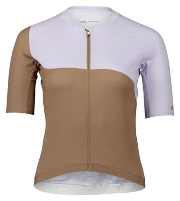 Women's Short Sleeve Jersey Poc Essential Road Print Brown/Purple