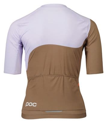 Women's Short Sleeve Jersey Poc Essential Road Print Brown/Purple