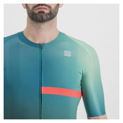 Sportful Bomber Short Sleeve Jersey Blauw/Groen