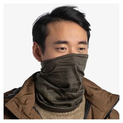Tour de Cou Buff Merino Midweight Solid Bark Kaki