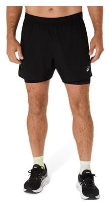 Pantaloncini Asics Core Run 5in Black Uomo 2 in 1