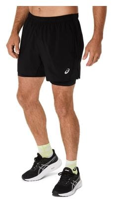 Pantaloncini Asics Core Run 5in Black Uomo 2 in 1