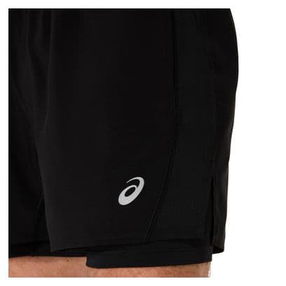 Pantaloncini Asics Core Run 5in Black Uomo 2 in 1