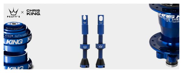 Peaty's x Chris King MK2 Tubeless Valves 42mm Navy