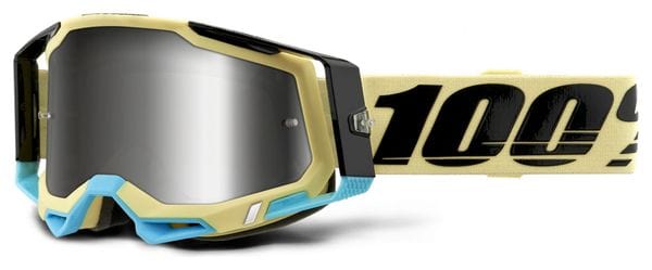 100% RACECRAFT 2 Maske | Brown Airblast | Mirror Argents Brille