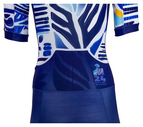 Combinaison Trifonction Ironman x Santini Championnat du Monde Nice 2024 - Bleu/Blanc