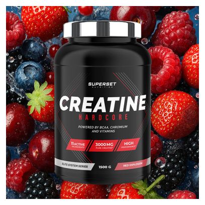 Creatine Hardcore (1 5kg) - Superset Nutrition - Red Explosion - Créatines