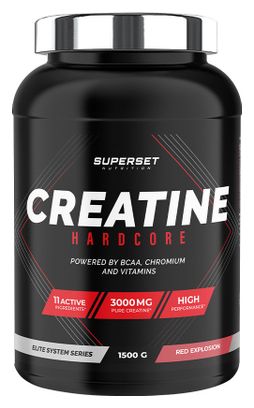 Creatine Hardcore (1 5kg) - Superset Nutrition - Red Explosion - Créatines