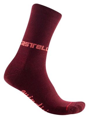 Paar Castelli Quindici Soft Merino Socken Rot