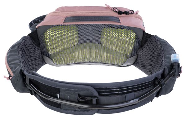 Ceinture Banane VTT Evoc Pro 3 Gris/Rose + Poche à Eau 1.5L