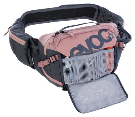 Ceinture Banane VTT Evoc Pro 3 Gris/Rose + Poche à Eau 1.5L