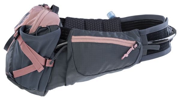 Ceinture Banane VTT Evoc Pro 3 Gris/Rose + Poche à Eau 1.5L