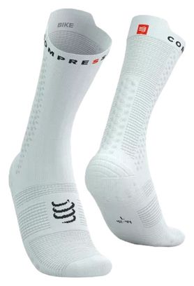 Compressport Pro Racing Socks v4.0 Bike Weiß/Schwarz