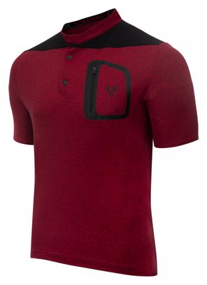 Maglia LeBram Parpaillon Gravel manica corta grigio bordeaux taglio dritto