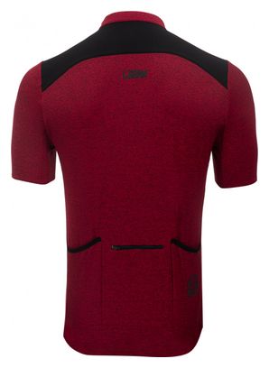 Maglia LeBram Parpaillon Gravel manica corta grigio bordeaux taglio dritto