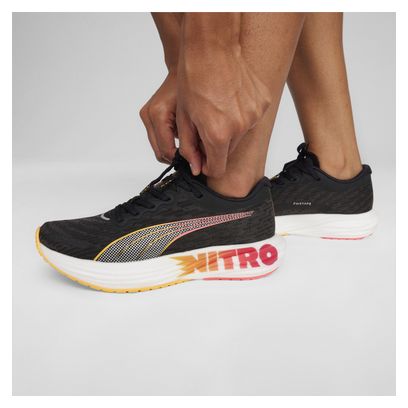 Zapatillas de Running Puma Deviate Nitro 2 FG Negro Naranja Mujer