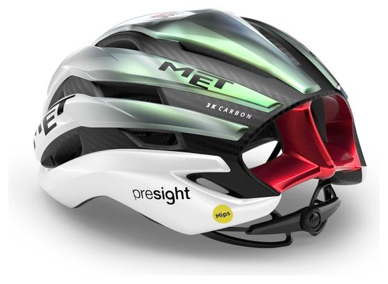 Casque MET Trenta 3K Carbon Mips UAE Team 2024 Blanc/Vert