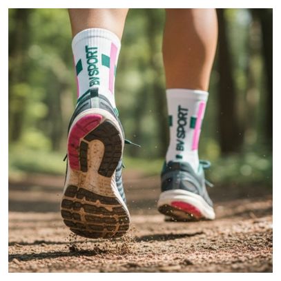 Chaussettes BV Sport Light Run ''Bali'' Rose/Vert