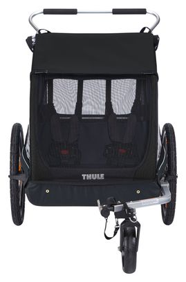 Rimorchio per biciclette Thule Coaster XT Kids, nero