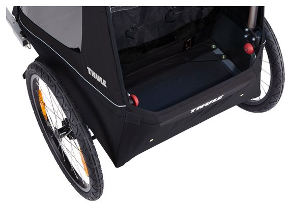 Rimorchio per biciclette Thule Coaster XT Kids, nero