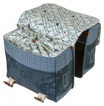 Basil Boheme 35 liter dubbele fietstas blauw