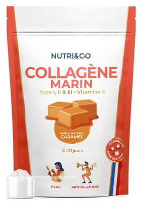 Collagène Marin - Peau et Santé des Articulations - Goût Caramel - 180 grammes