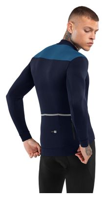 Maillot vélo thermique homme Cyclisme SRX M4 Cubilla Bleu Marine