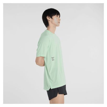 Herenshirt New Balance Athletics Graphic met korte mouwen Groen