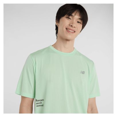 Herenshirt New Balance Athletics Graphic met korte mouwen Groen