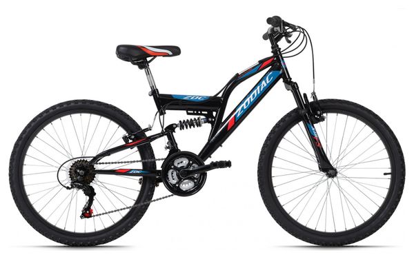 VTT enfant tout suspendu 24  Zodiac noir-rouge TC 38 cm KS Cycling