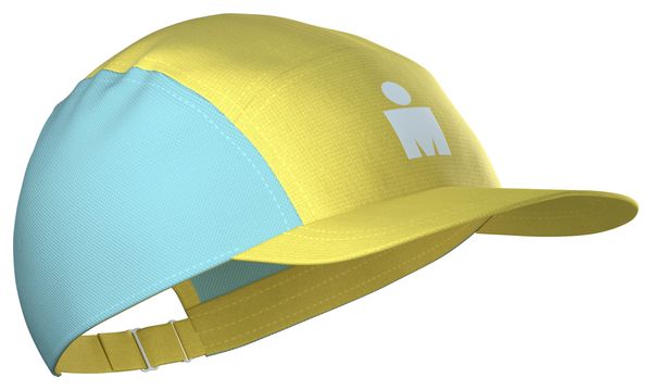 Compressport 5-Panel Ironman 2026 Cap - Yellow/Gray/Blue
