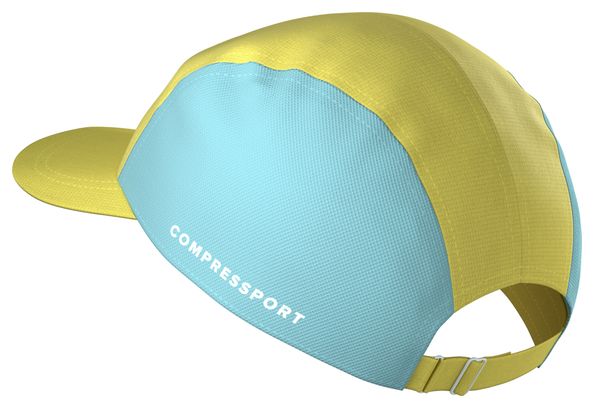 Compressport 5-Panel Ironman 2026 Cap - Yellow/Gray/Blue