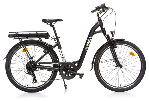 Aurélia E-Bike City 28'' Shimano 7S 250 Wh Negro/Verde