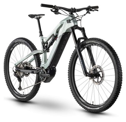 VTT Electrique Tout-Suspendu Raymon AirRay 11.0 Sram GX Eagle 12V 500Wh 29'' Gris Vert 2024