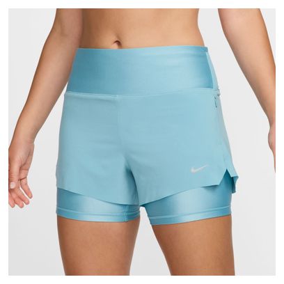 Pantaloncini Nike Dri-FIT Swift 3in Blue da donna 2 in 1