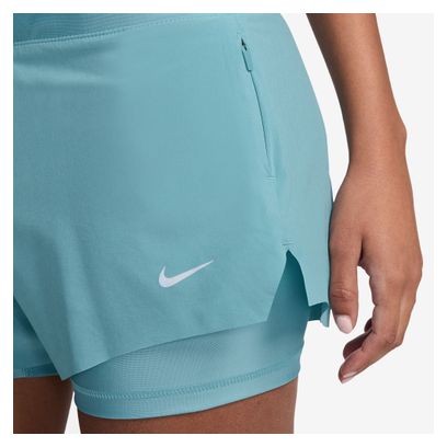 Pantalones cortos <strong>2</strong> en 1 Nike Dri-FIT Swift 3in Azul, Mujer