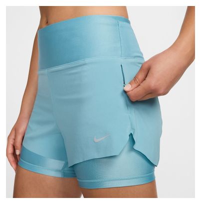 Nike Dri-FIT Swift 3in Blau Damen 2-in-1 Shorts