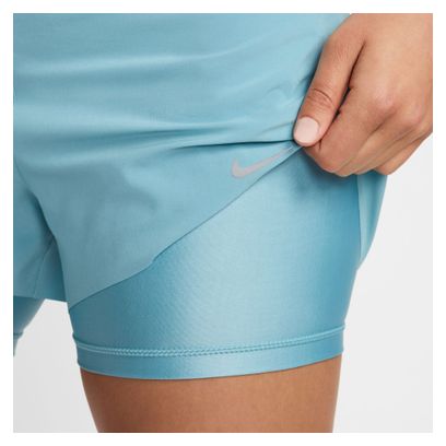 Short 2-en-1 Nike Dri-FIT Swift 3in Bleu Femme